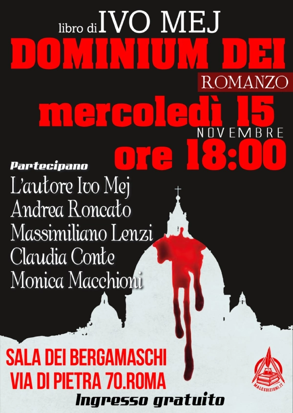 Dominium Dei Ivo Mej Male Edizioni Monica Macchioni La copertina di Dominium Dei Ivo Mej Male Edizioni Monica Macchioni